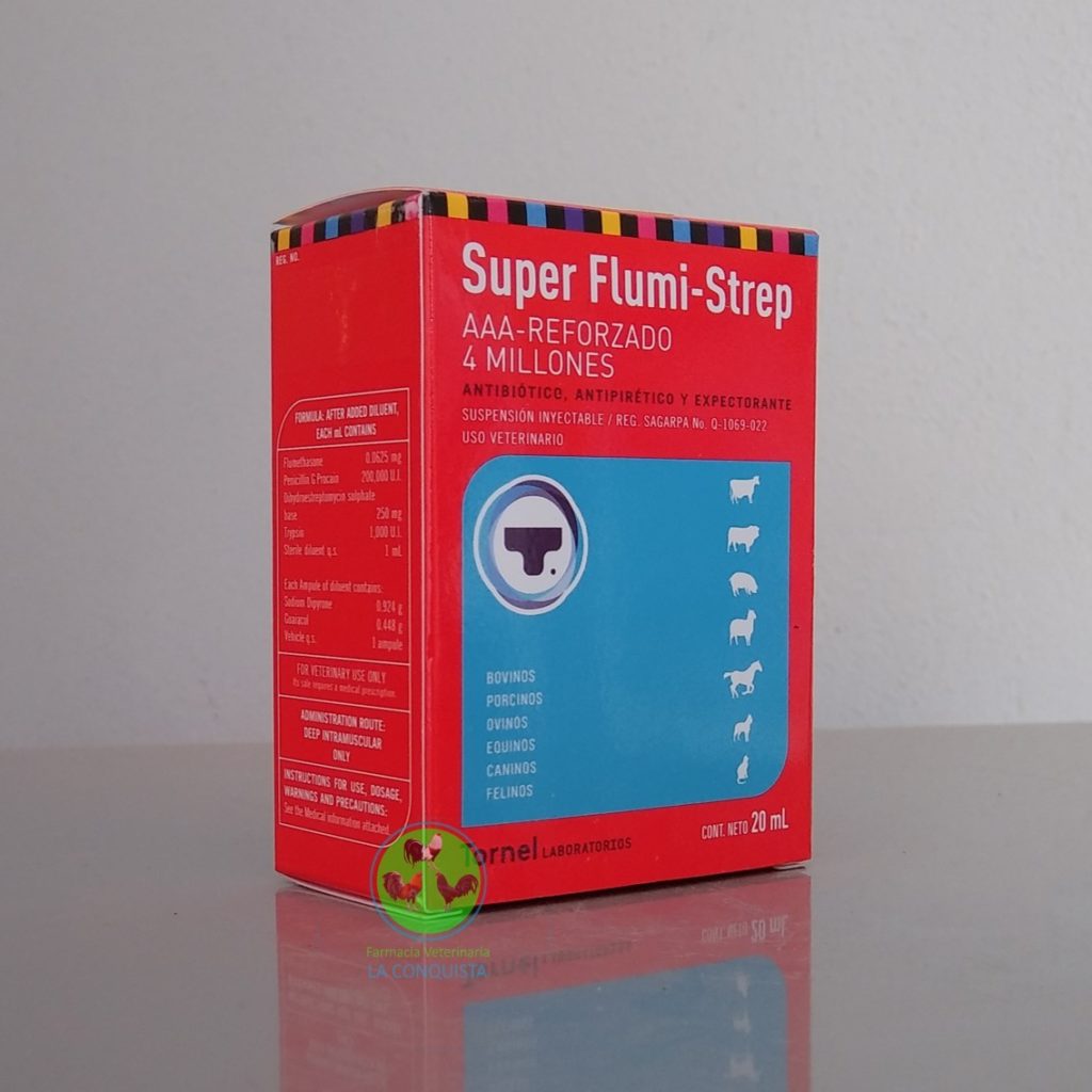Super flumi strep AAA reforzado 4 millones 20 ml Farmacia Veterinaria